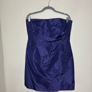 J. Crew Silk Strapless Dress in Blue/Purple Size 1